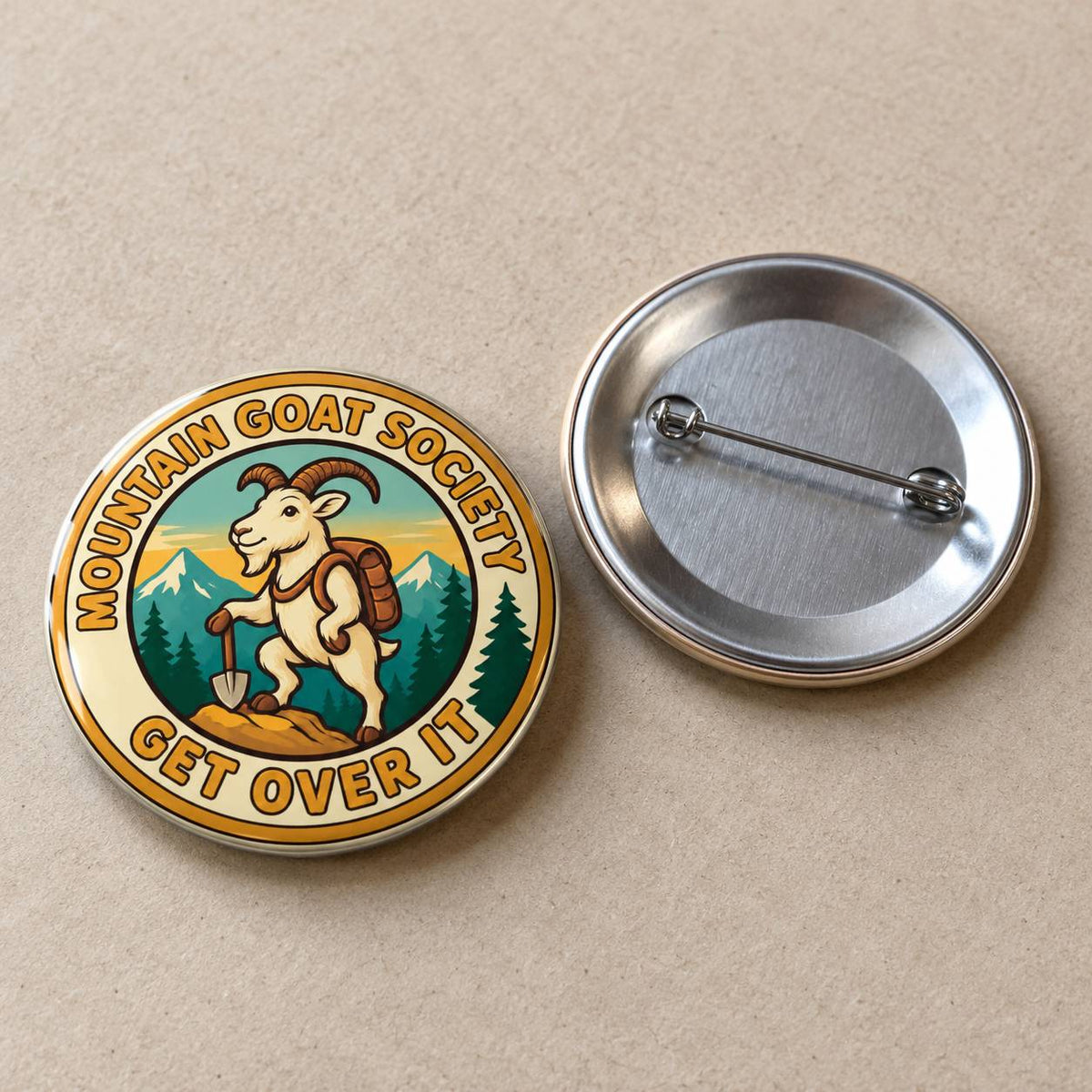 Mountain Goat Society Pinback Button