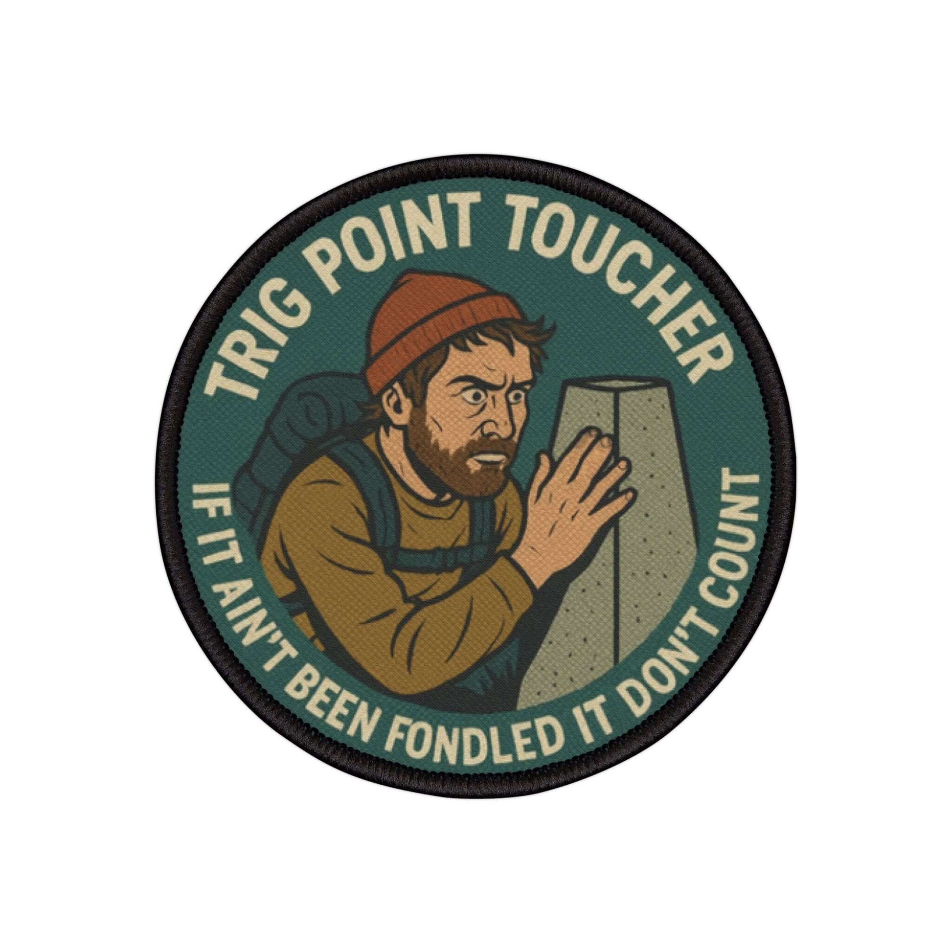 Product image of the Obsessive Summit Stroking Club patch on white background