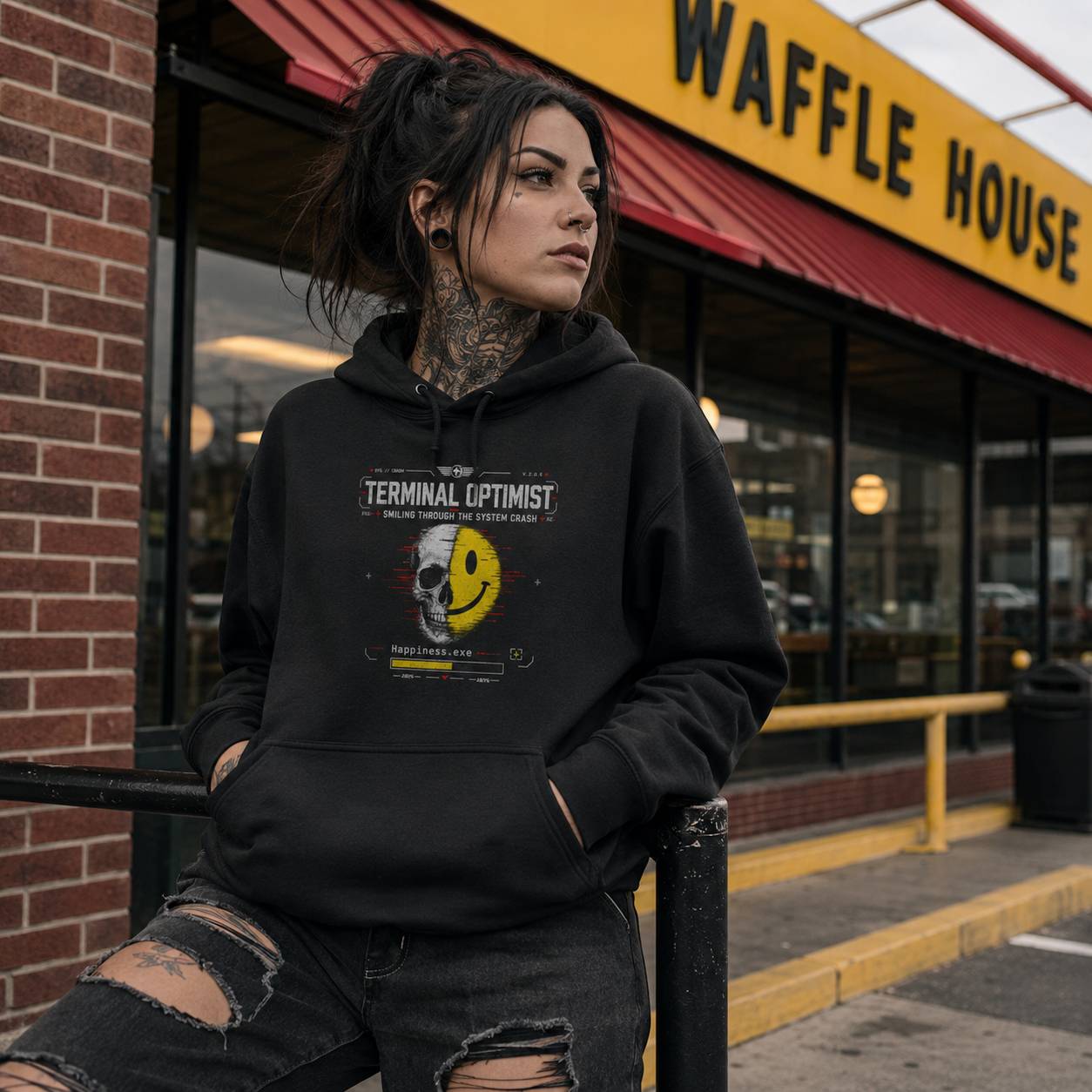 Cyberpunk Hoodie for Coders and Glitch Streetwear