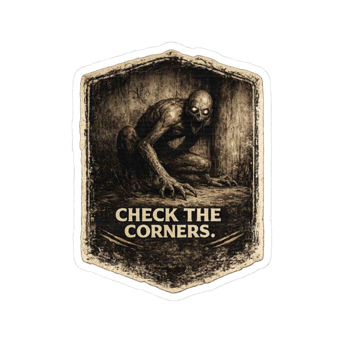 Rake Sticker - Creepy Horror Decal for Laptop & Water Bottle