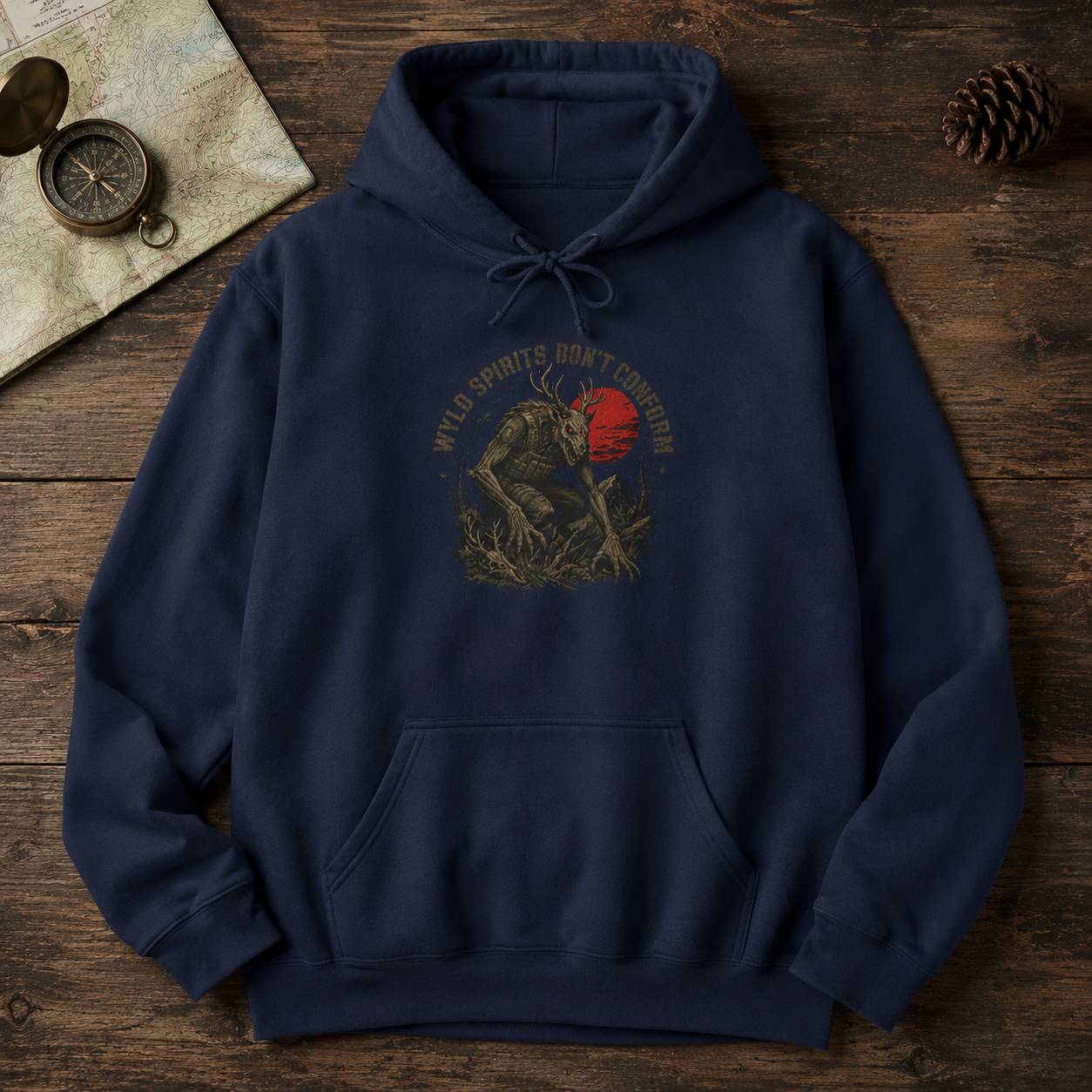 Skinwalker Hoodie for Cryptid Horror and Camp Nights