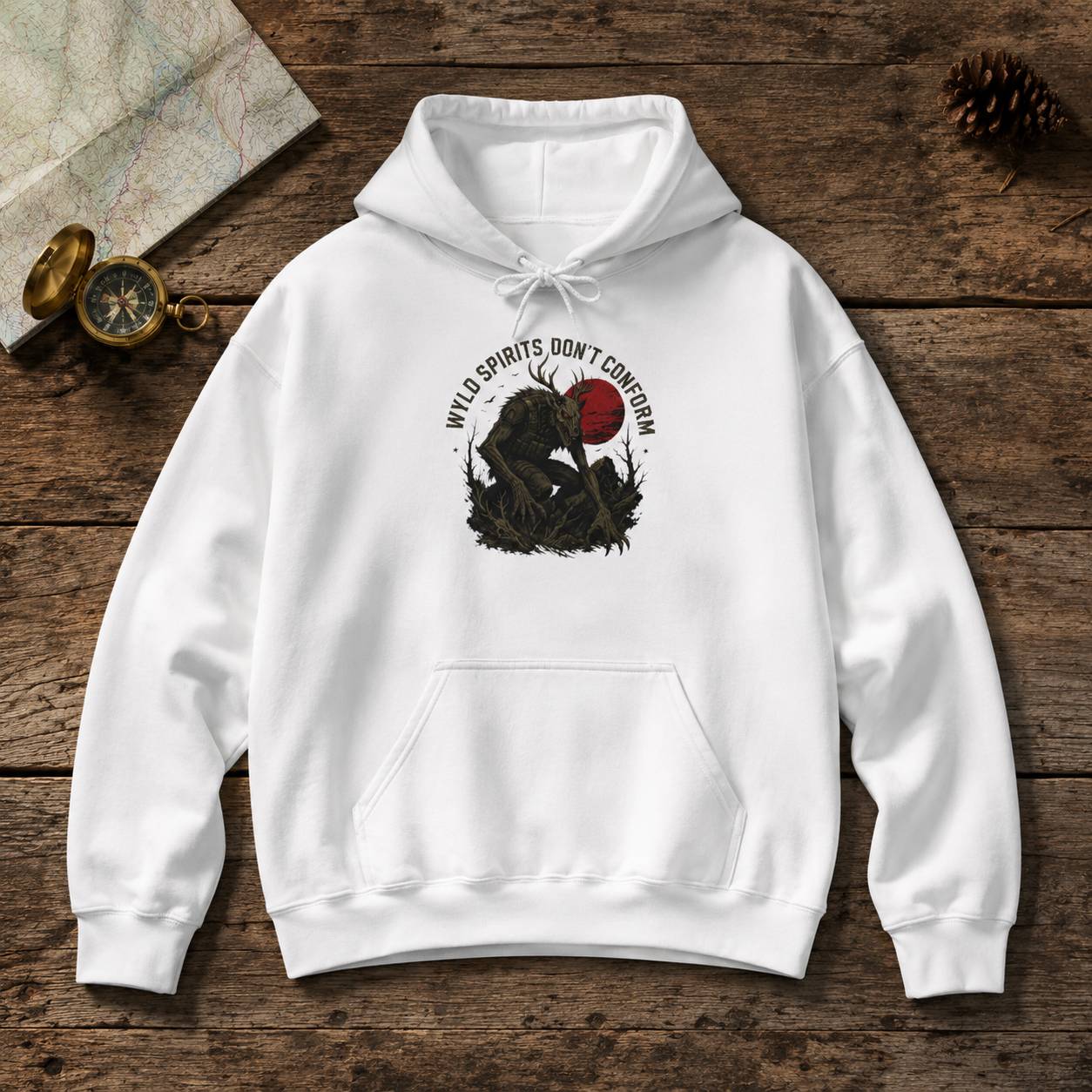 Skinwalker Hoodie for Cryptid Horror and Camp Nights