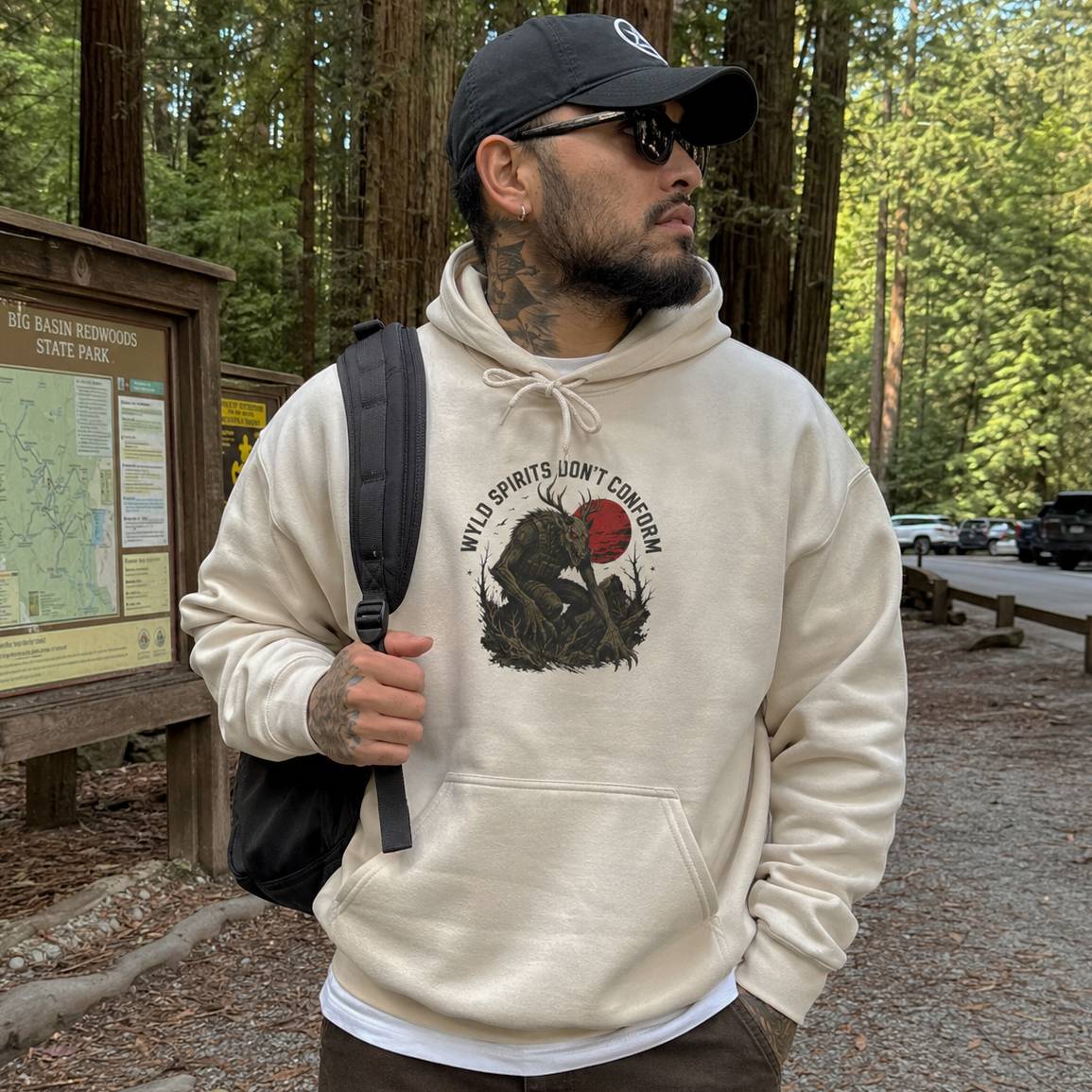 Skinwalker Hoodie for Cryptid Horror and Camp Nights