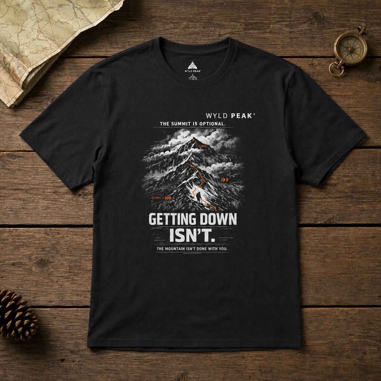 The Summit Is Optional T Shirt - Colorado 14ers Hiking Tee