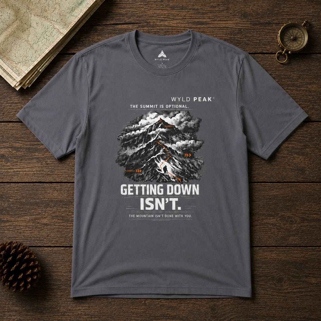 The Summit Is Optional T Shirt - Colorado 14ers Hiking Tee