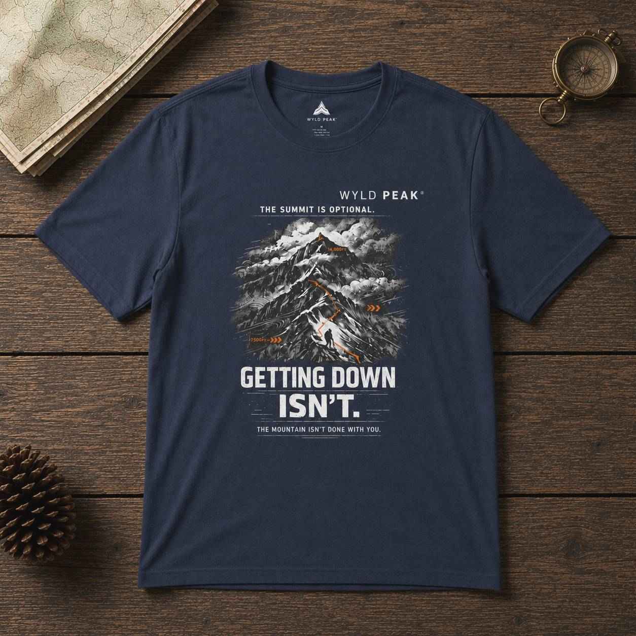 The Summit Is Optional T Shirt - Colorado 14ers Hiking Tee