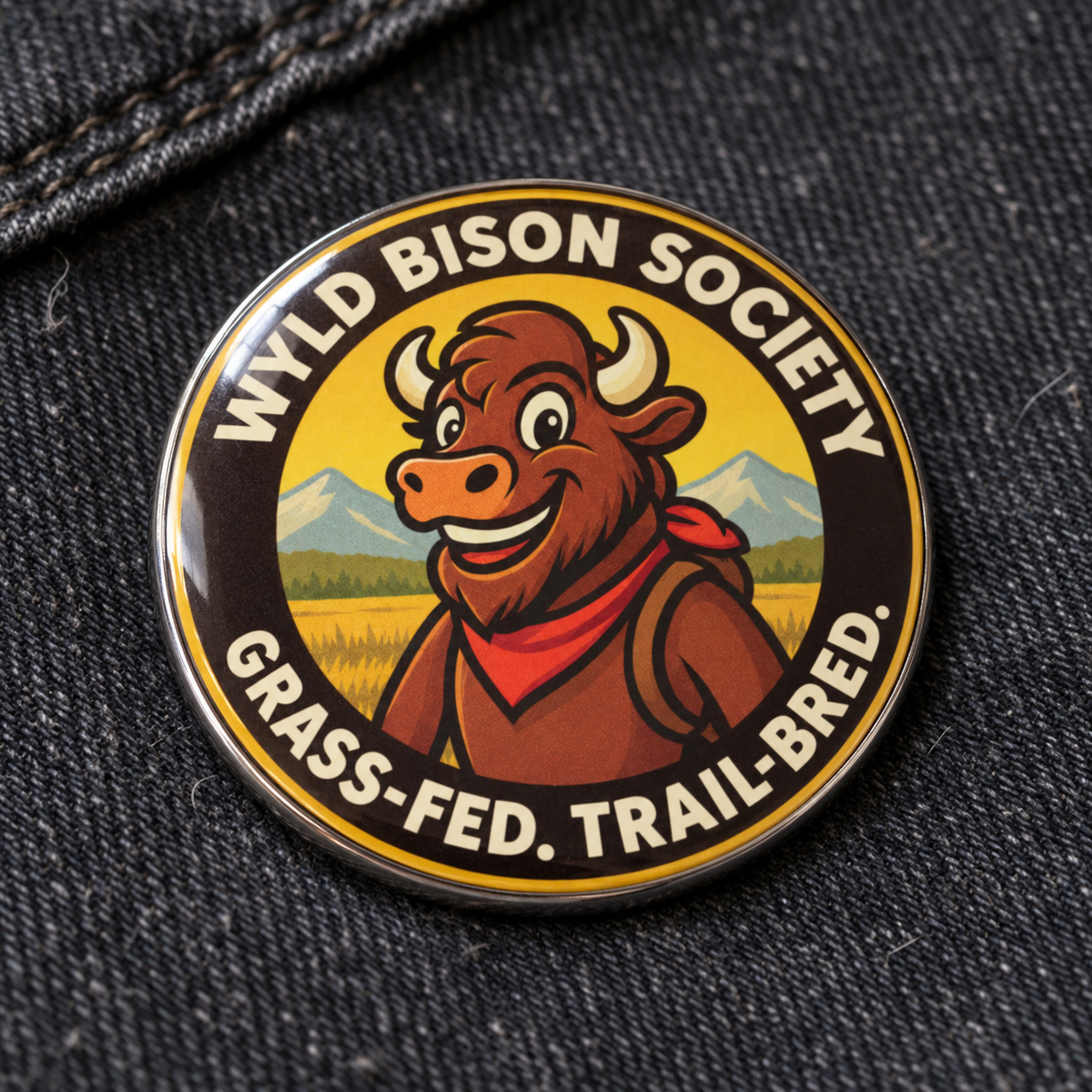 WYLD Bison Society Pinback Button