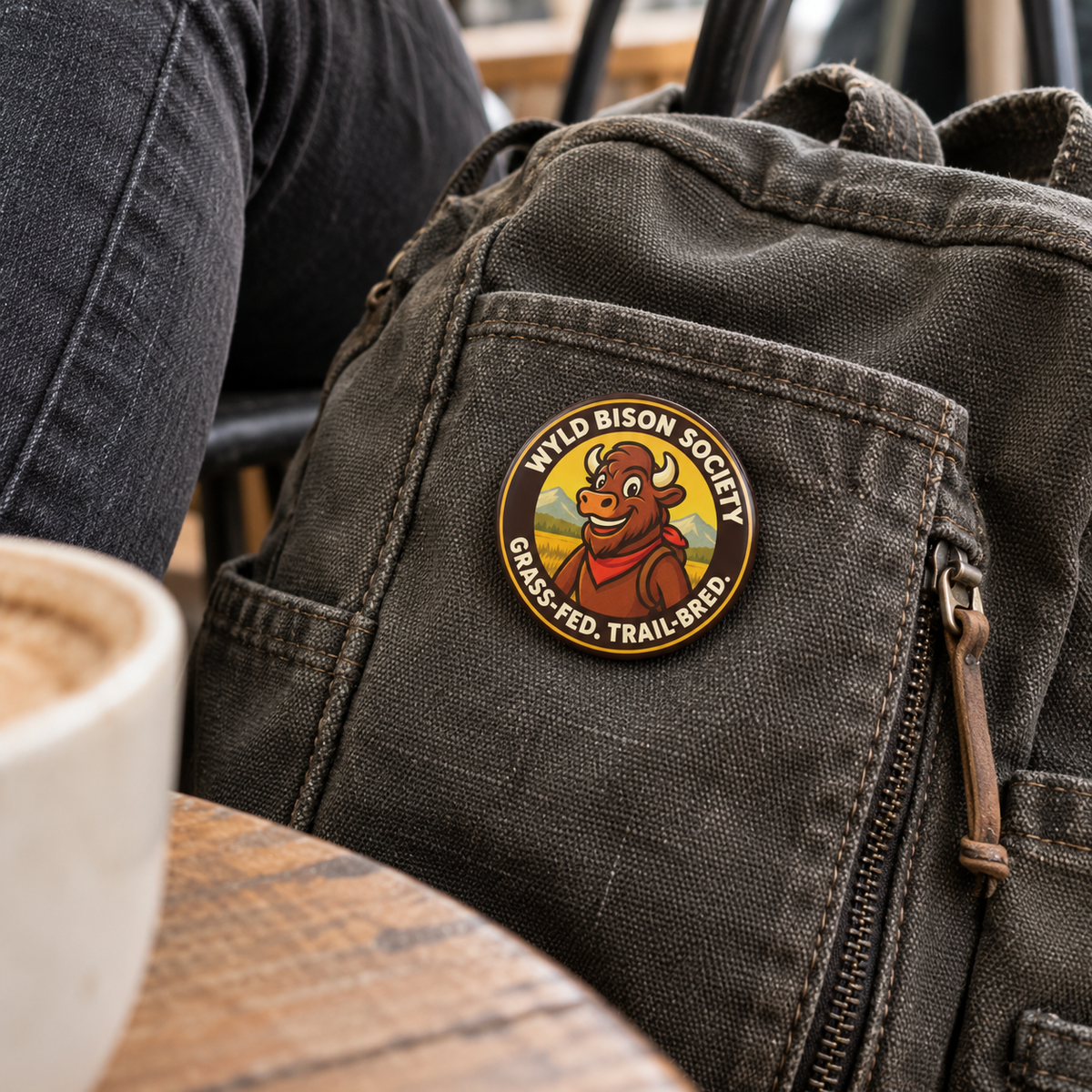 WYLD Bison Society Pinback Button