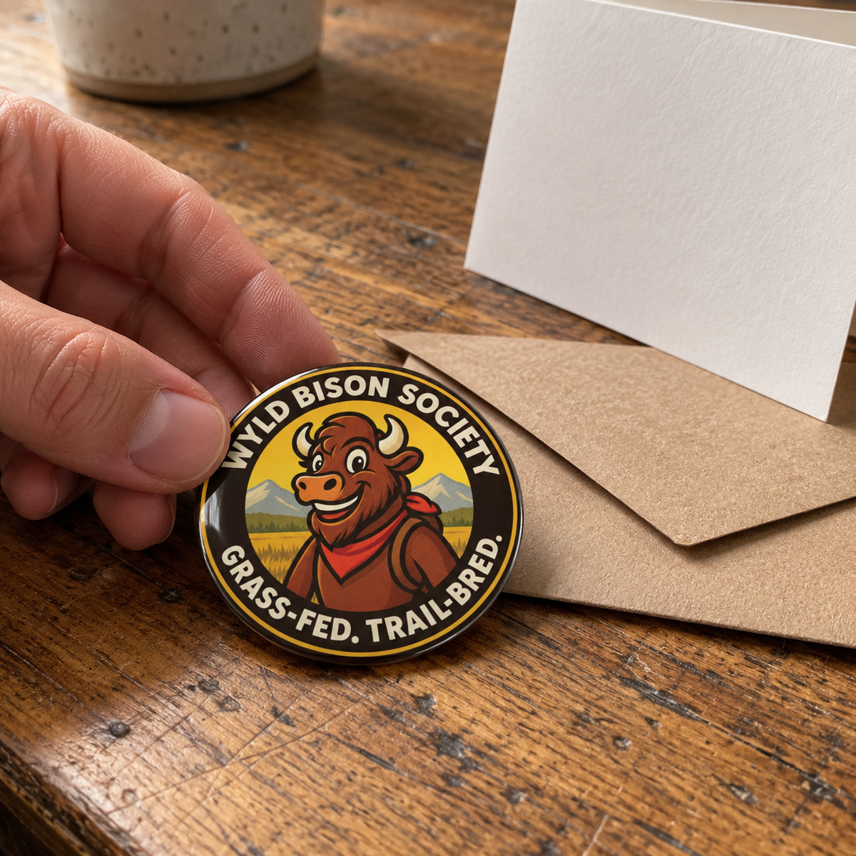 WYLD Bison Society Pinback Button