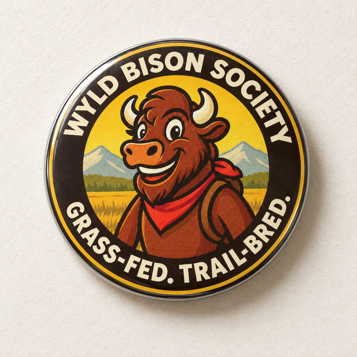 WYLD Bison Society Pinback Button
