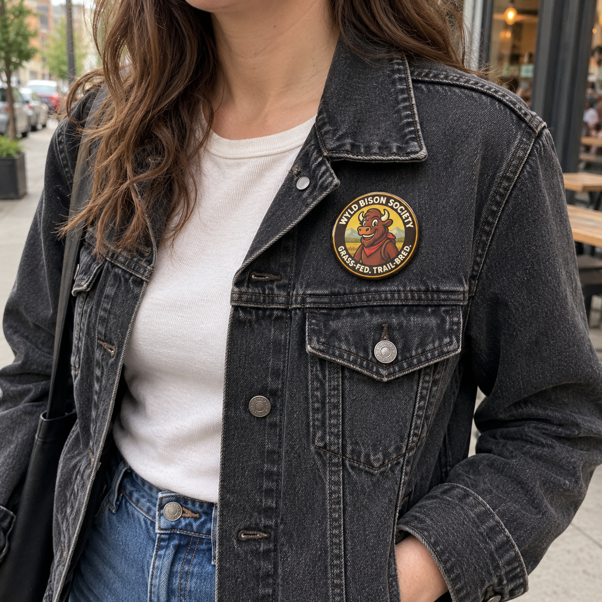 WYLD Bison Society Pinback Button