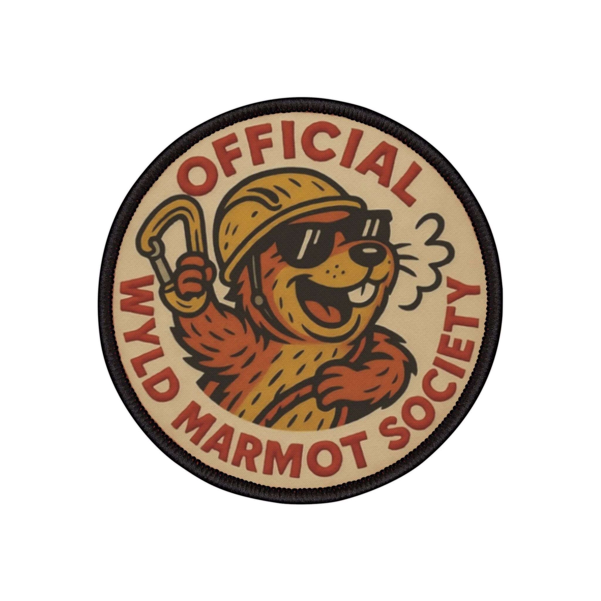 Wyld Peak Marmot Society patch on a clean white background