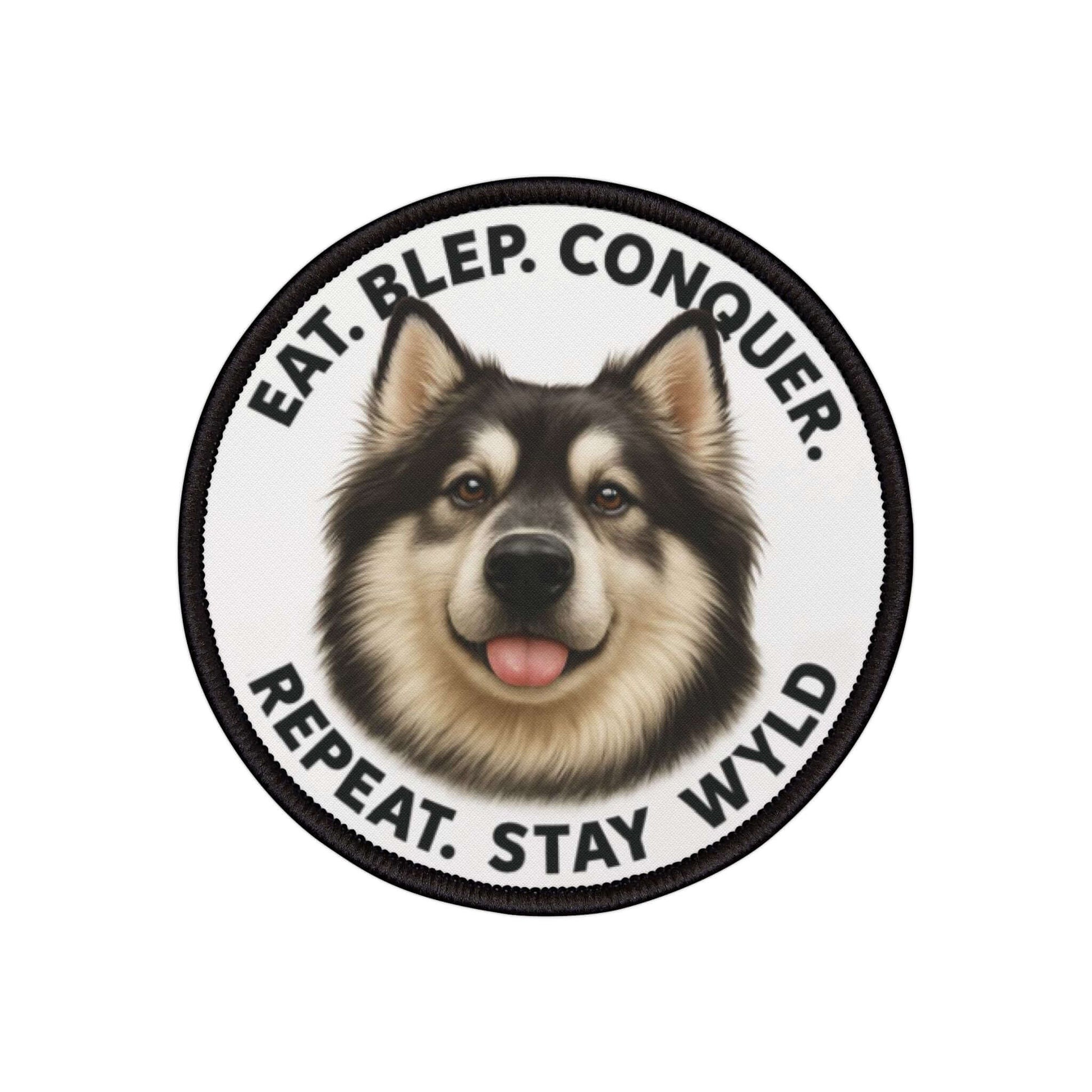 Wyld Peak Cypress the Conqueror Husky patch on a white background