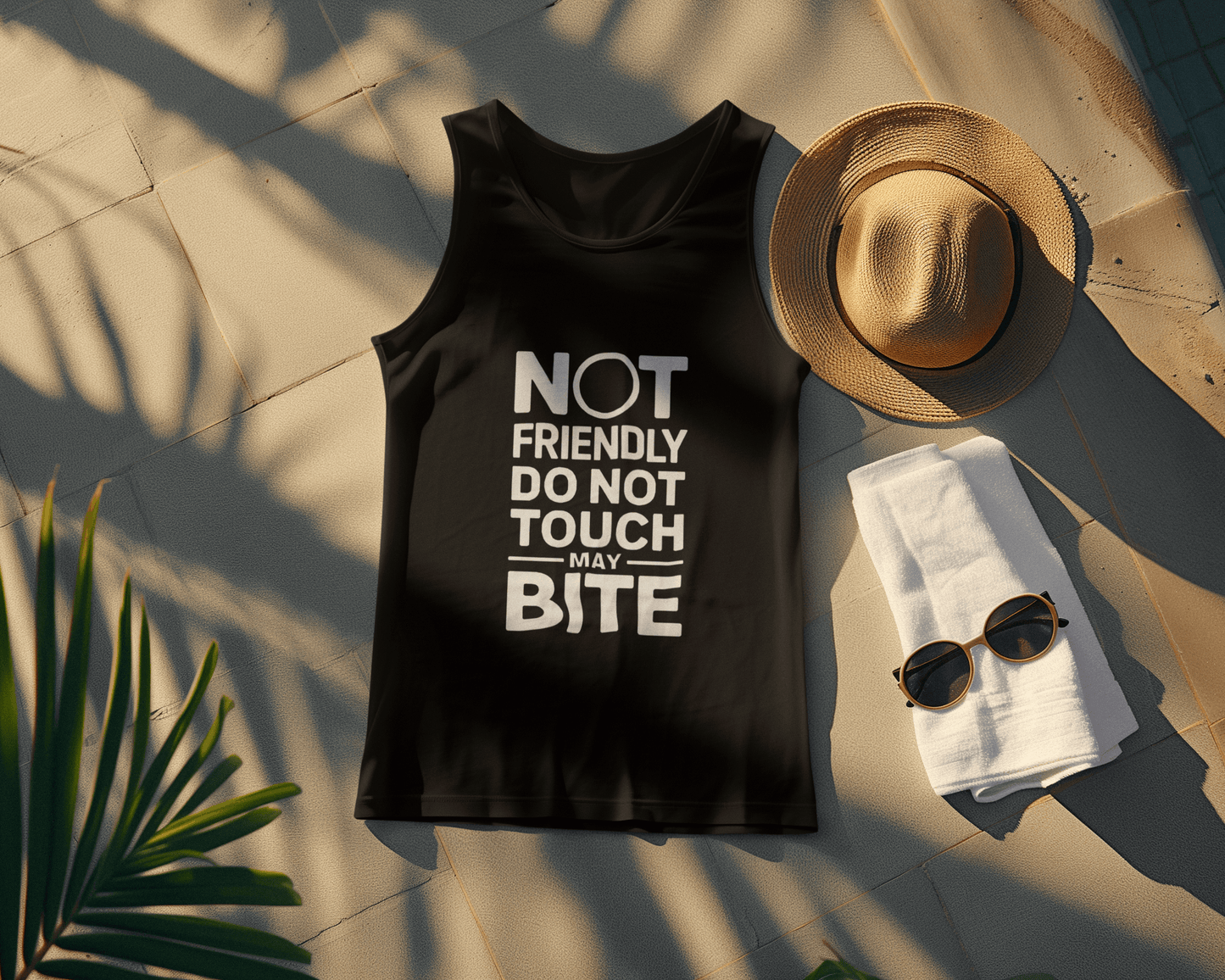 “Not Friendly” Organic Cotton Tank – Unisex Fit, Lightweight & Ethical