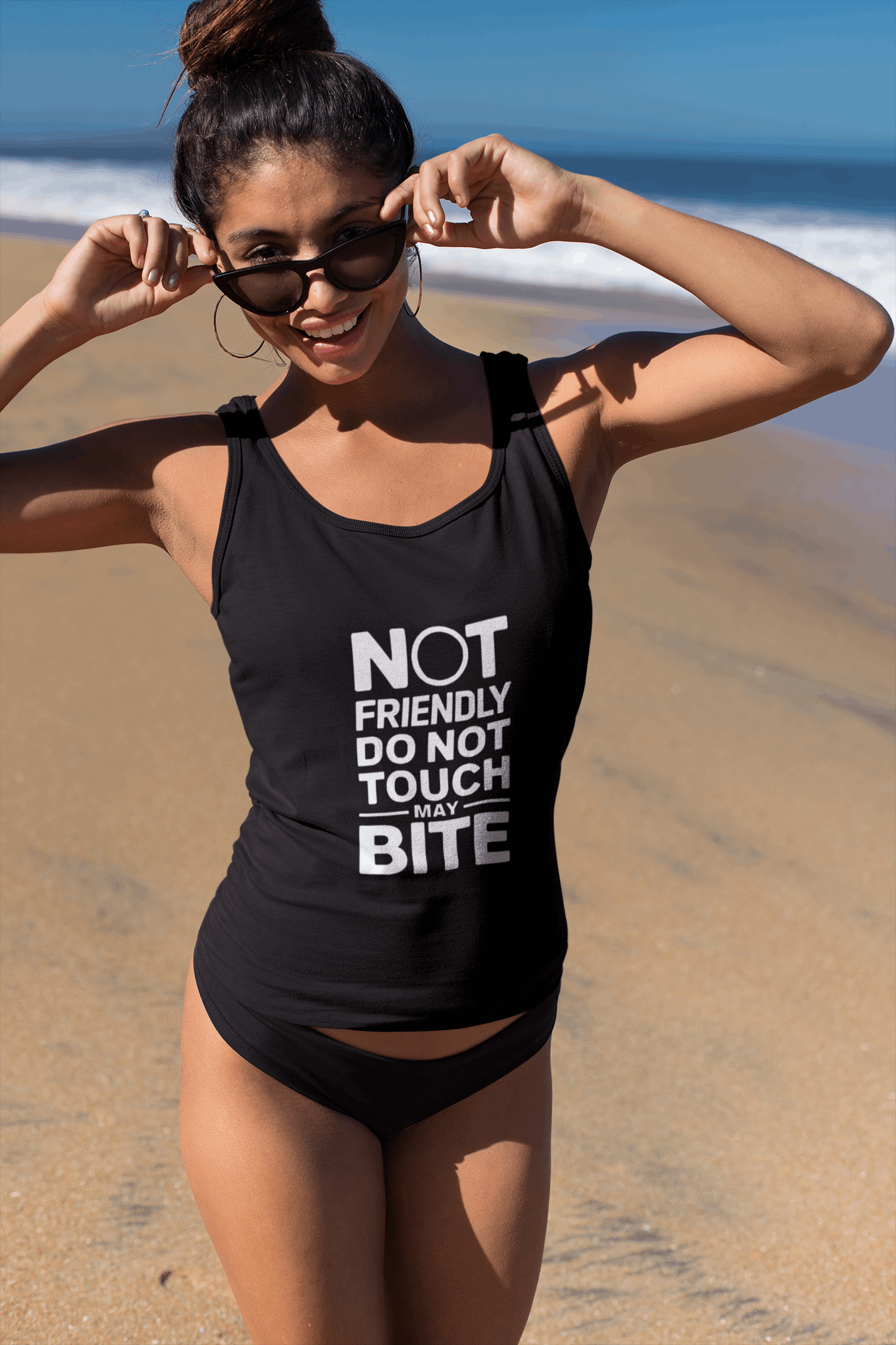 “Not Friendly” Organic Cotton Tank – Unisex Fit, Lightweight & Ethical