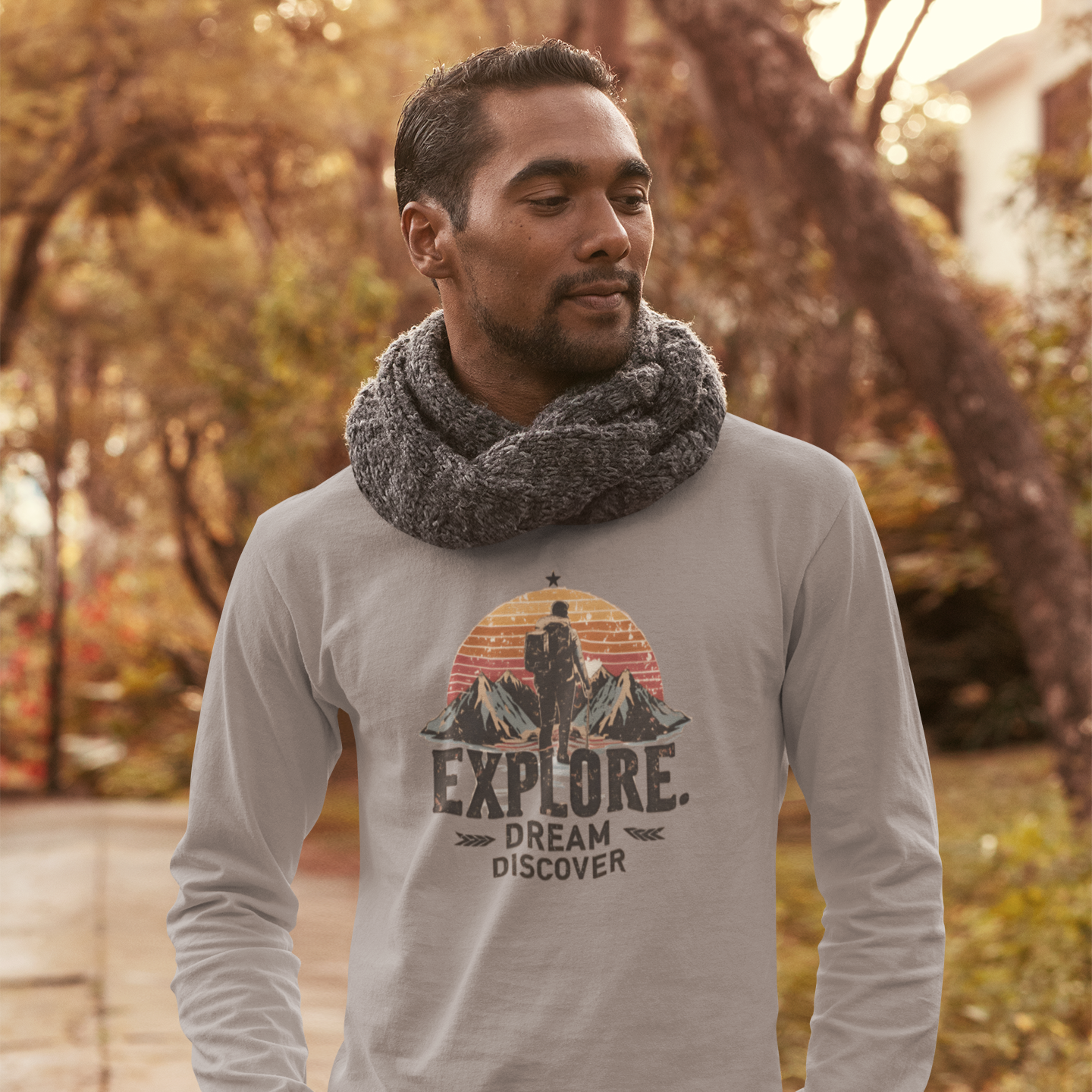 Explorer Ultra Cotton Long Sleeve Tee – Rugged Adventure Shirt for Year-Round Comfort