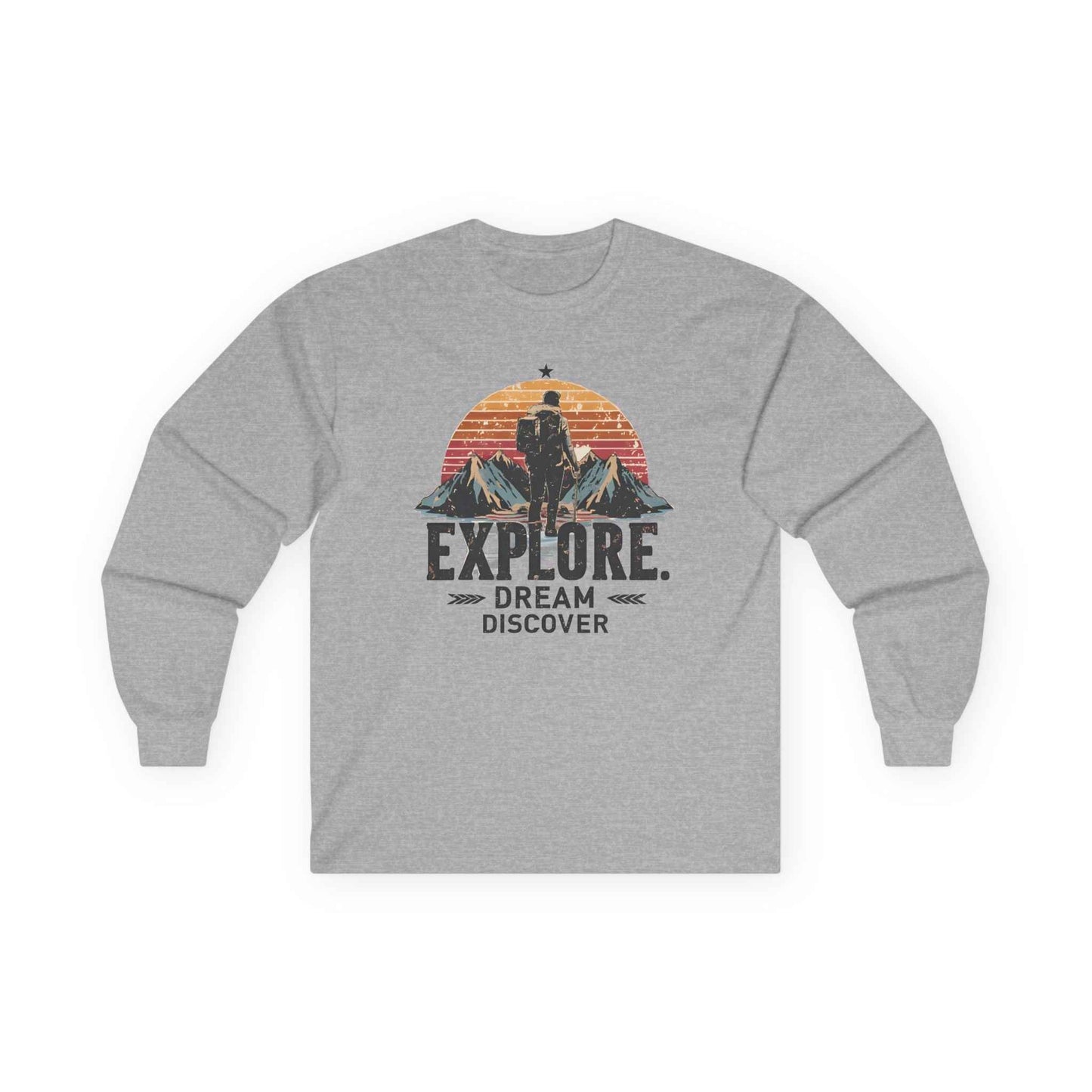 Explorer Ultra Cotton Long Sleeve Tee – Rugged Adventure Shirt for Year-Round Comfort