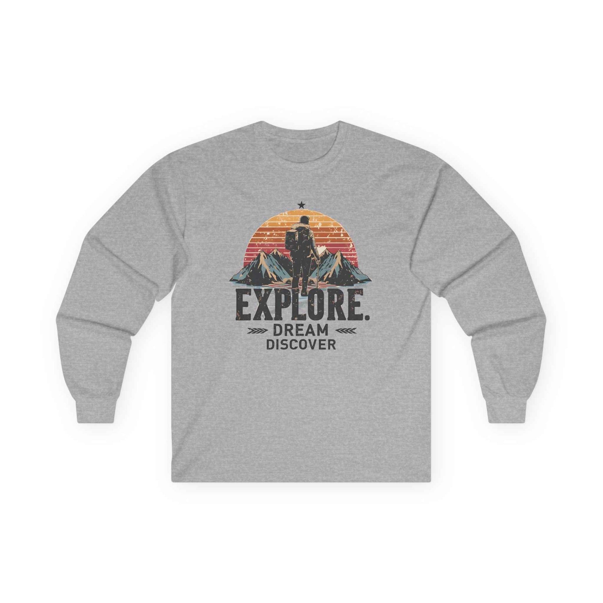 Explorer Ultra Cotton Long Sleeve Tee – Rugged Adventure Shirt for Year-Round Comfort