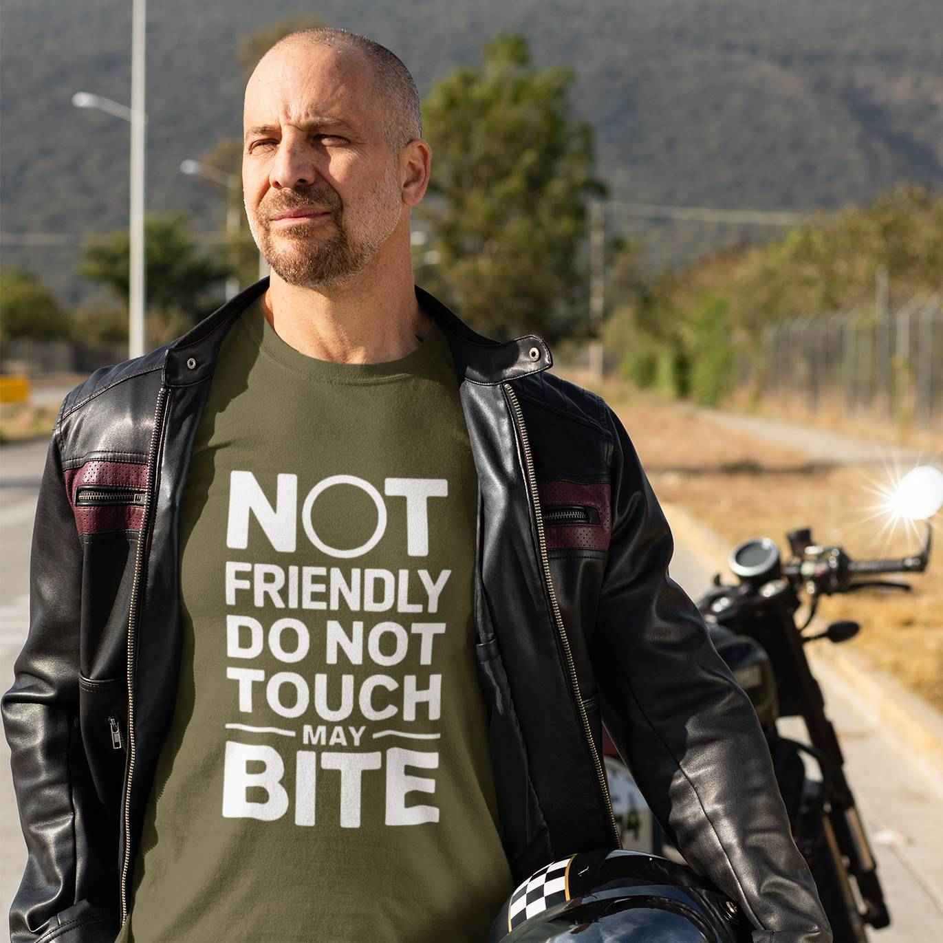 Not Friendly Men's Organic Cotton Hiking T-Shirt – Bold Eco Tee