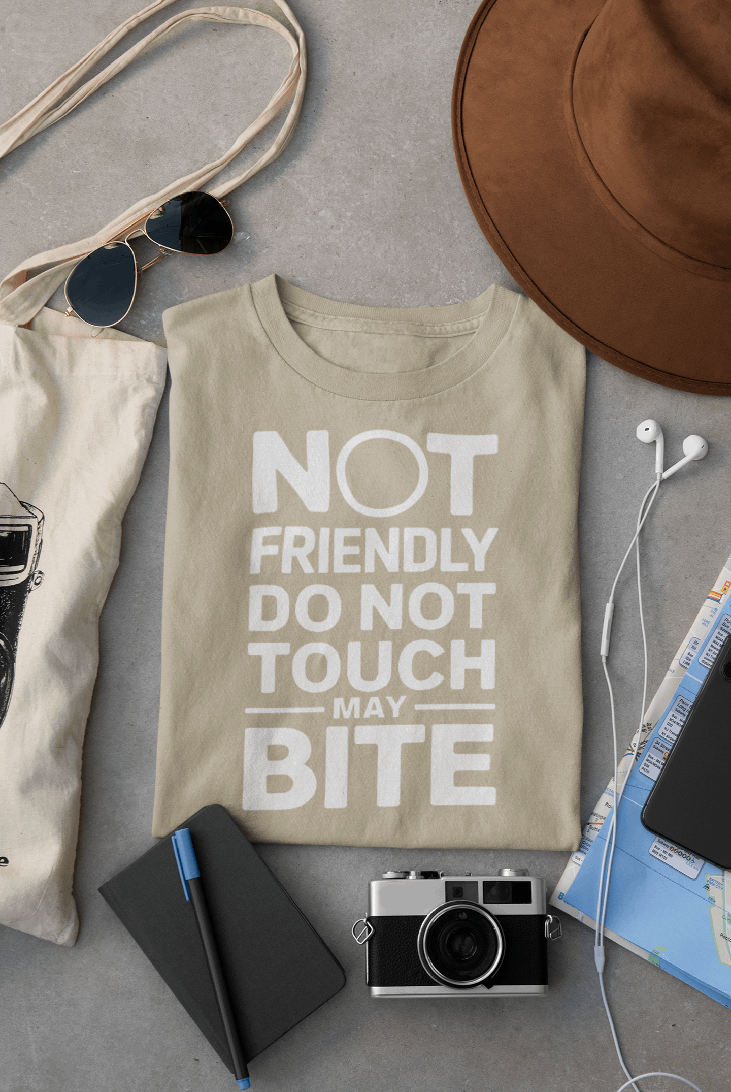 Not Friendly Organic Cotton Women’s Tee – Bold Sustainable Hiking Shirt