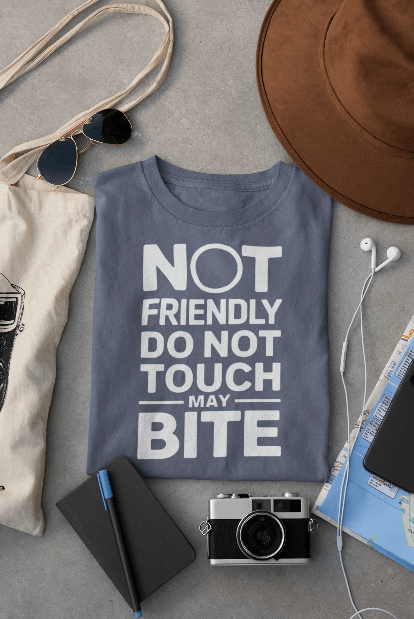 Not Friendly Organic Cotton Women’s Tee – Bold Sustainable Hiking Shirt