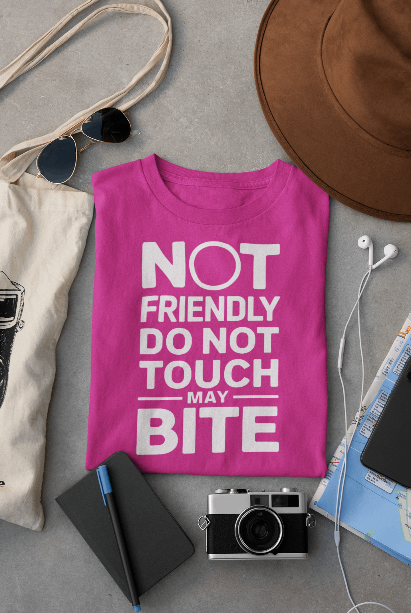 Not Friendly Organic Cotton Women’s Tee – Bold Sustainable Hiking Shirt