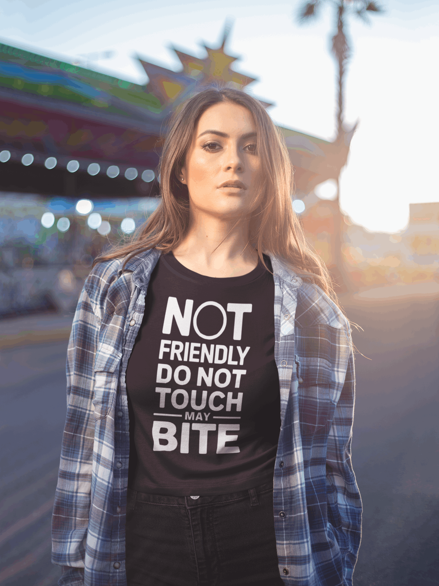 Not Friendly Organic Cotton Women’s Tee – Bold Sustainable Hiking Shirt