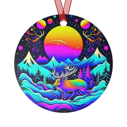 Front view of Wyld Peak Santa ornament on a white background