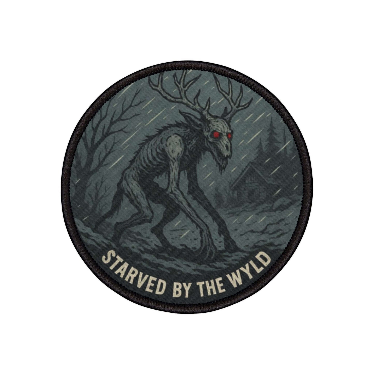 Wyld Peak Wendigo Cold Survival Patch on white background for winter hiking gear and cryptid lovers