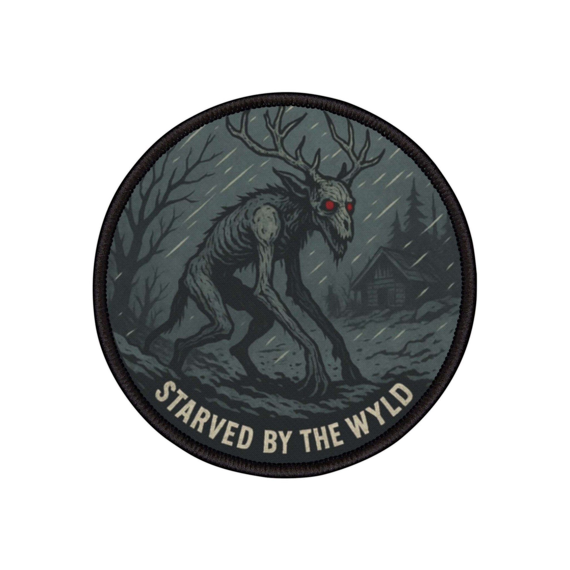 Wyld Peak Wendigo Cold Survival Patch on white background for winter hiking gear and cryptid lovers