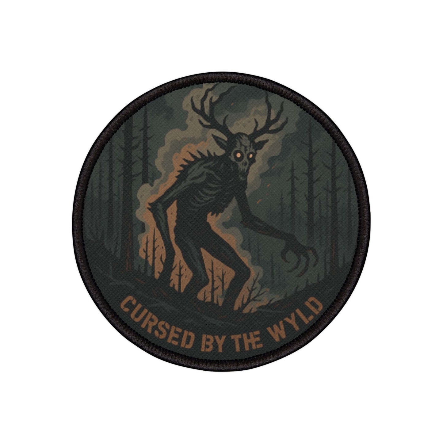 Wyld Peak Wendigo "Cursed by the Wild" cryptid patch on a white background