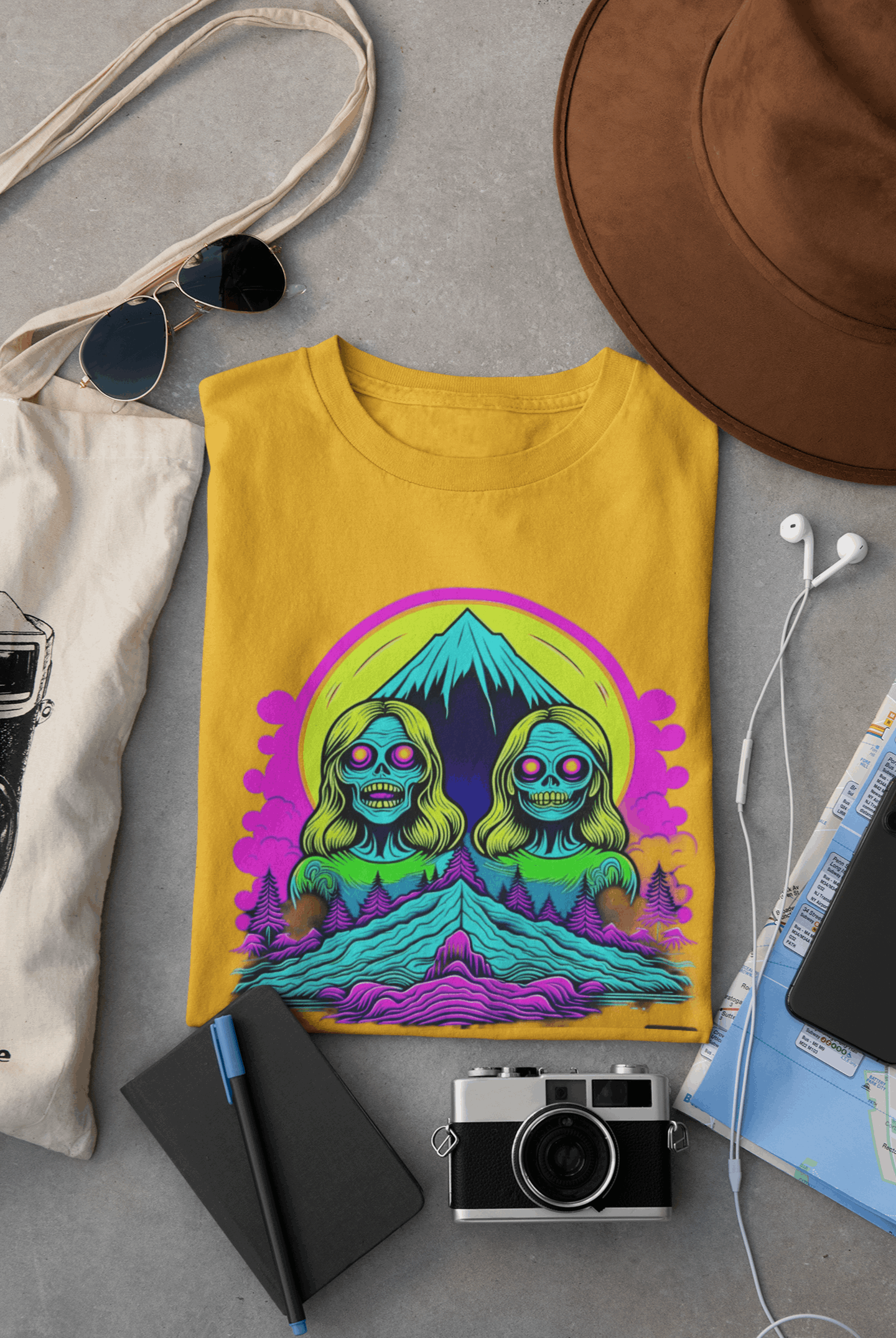 Zombie Peak Women’s Organic Cotton Hiking T-Shirt – Edgy & Eco-Friendly Adventure Wear